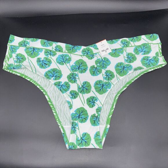 Diane Von Furstenberg  Geranium Leaf Sea Twig Cotton Stretch Cheeky Panty - Picture 5 of 8